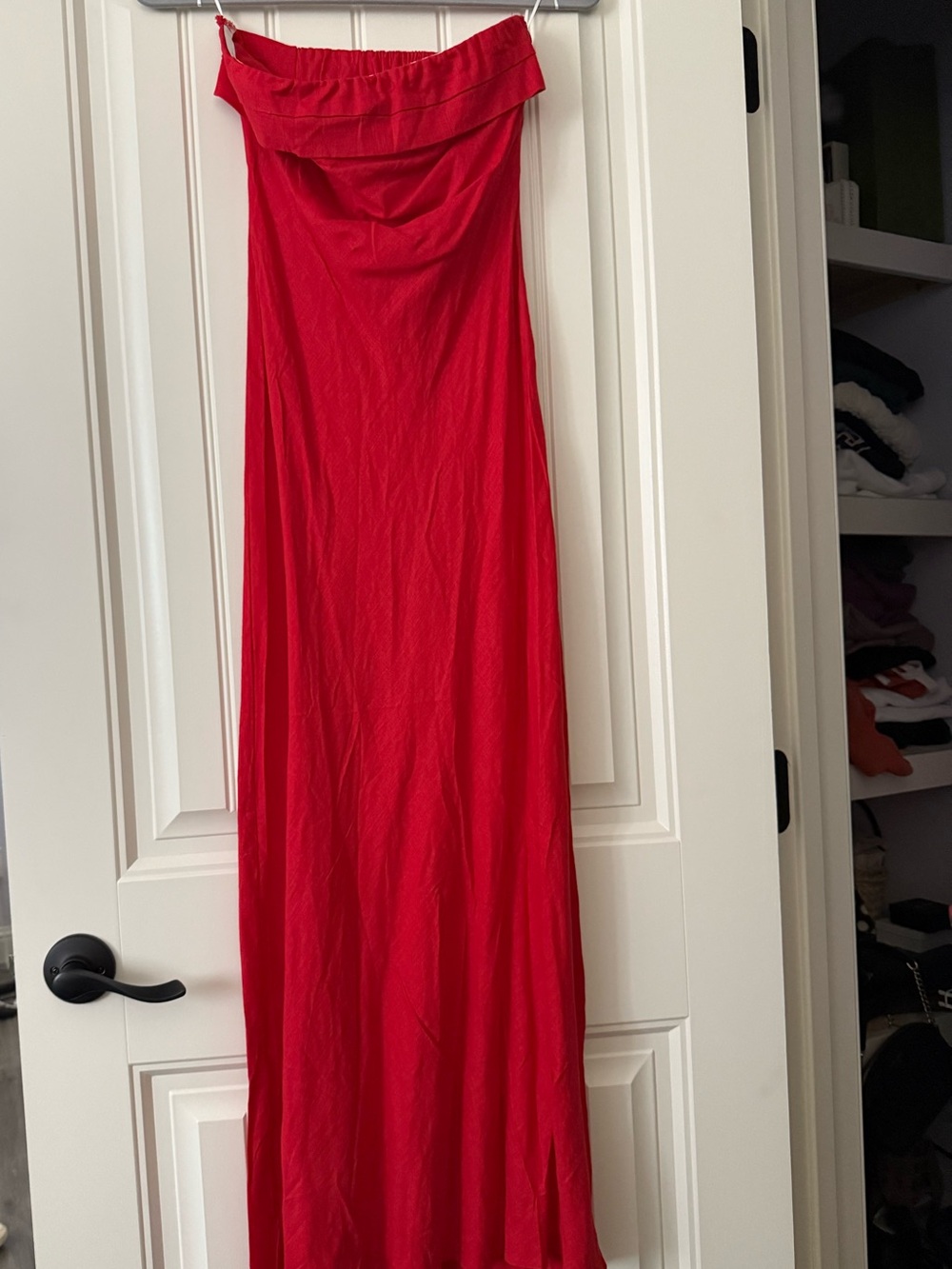 Hello Molly Red Strapless Maxi Gown